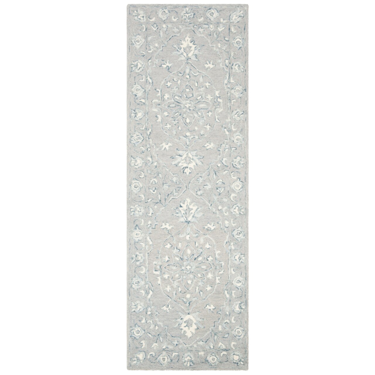 Safavieh Micro-Loop Mlp504F Light Grey / Ivory Rug Transitional Area Rug